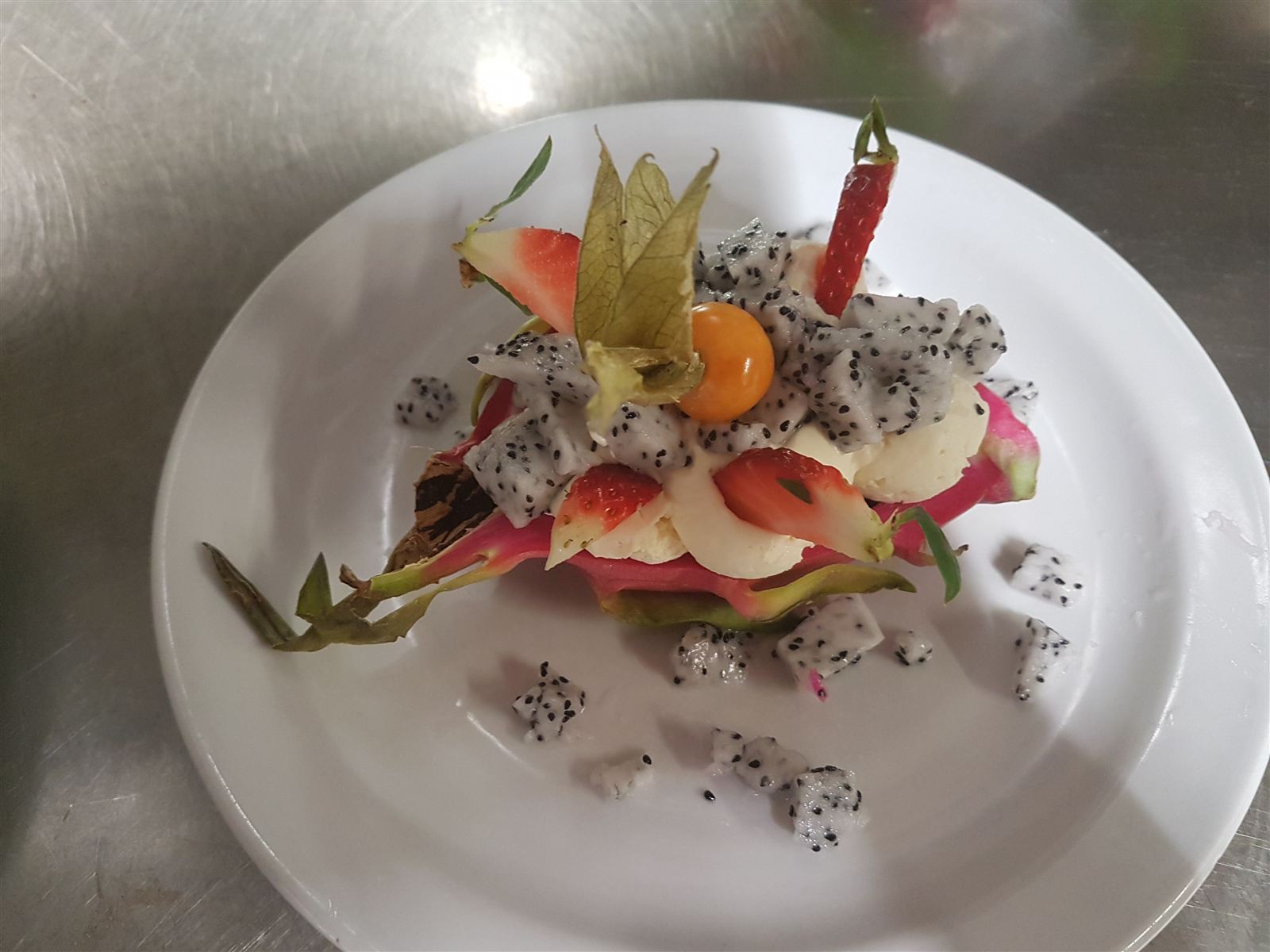 Dessert au fruit du dragon